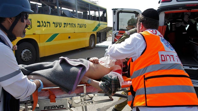 Mideast Gaza Strike Bus
